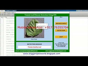 Tomato Leaf Disease Detection Using CNN Matlab Project With Source Code Plant Leaf Disease Analysis