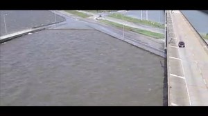 Crews clearing eastbound lanes of US 90 causeway between #mobilealabama and #spanishfortalabama after Francine, as normal tide lowers and wind eases. Video by Algo Traffic. | Alan Sealls Weather