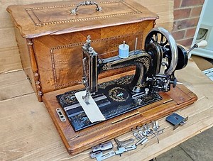 The Robina sewing machine by Hengstenberg & Co.  beautifully decorated with a ce | eBay