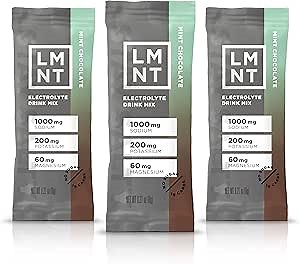 LMNT Keto Electrolyte Powder Packets | Paleo Hydration Powder | No Sugar, No Artificial Ingredients | Mint Chocolate | 30 Stick Packs