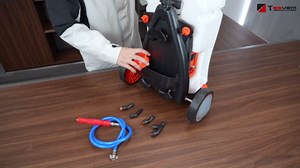 Toovem Battery Powered Backpack Sprayer 4 Gallon, Weed Yard Sprayer with Wand, Electric Backpack Garden Sprayer with Wheeled Cart for Weeding, Adjustable 0-94 PSI, 10FT Hose, 6 Nozzles