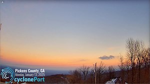 Check out the colors in the sunset in northern Georgia this evening! #GAwx 📍Pickens County, GA | Cycloneport | RadarOmega
