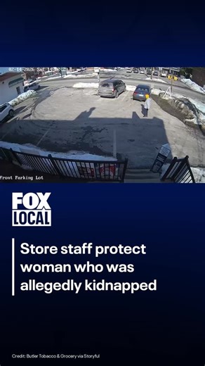 Video captured the harrowing moments a woman who was allegedly kidnapped by her ex-boyfriend, escape and then found safety inside of a convenience store. FULL STORY ⬇️ | FOX 11 Los Angeles