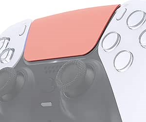 eXtremeRate Coral Soft Touch Replacement Touchpad Cover Compatible with ps5 Controller BDM-010 BDM-020 BDM-030 BDM-040 BDM-050, Custom Repair Part Touch Pad