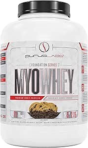 Purus Labs MyoWhey Premium Whey Protein | Instantized Whey Mixes Easily | Rich in BCAAs | 25g Protein | Keto Friendly | 5lbs (Chocolate Ice Cream)