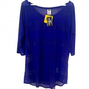 O’Neill Blanca Cobalt Royal Blue Mesh Cover Up Beach Coverup ONeill Runs Big NWT