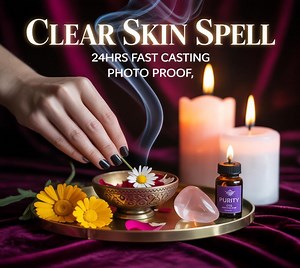 CLEAR SKIN SPELL, acne banishment, blemish removal, radiant glow, skin healing, complexion renewal