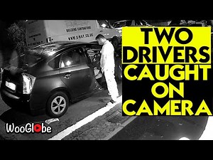 Two Drivers Caught On Camera Hurry To Pee