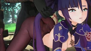 Zauberin Mona fickt im Wald mit einem Fremden in einem 3D-porno-cartoon