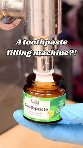 Finding a filling machine that could dispense Solid toothpaste into its glass jars has been one of our biggest challenges behind the scenes... Since Solid toothpaste is the first of its kind (being a much thicker, dentist style toothpaste) we had to work this part out out in our toothpaste lab, on our own. But so far we seem to be fourth time lucky🤞! This thicker, low water formulation is also the reason why we've never been able to put it in any kind of pump dispenser for home use, even though