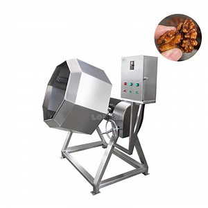 [Hot Item] Automatic Industrial Nut Candy Coating Machine Snack Continuous Gas Frying Machine Price