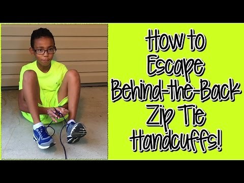 2nd Attempt - Child Escapes Behind the Back Zip Tie Handcuffs!