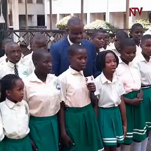 (VIDEO) Newly appointed Minister of State for Gender, Labour, and Social Development (Youth and Children Affairs) @BalaamAteenyiDr, interacting with pupils at Parliament after meeting the Appointments Committee of Parliament. #NTVNews | NTV Uganda