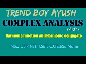 complex analysis part 2|Harmonic function and how to find harmonic conjugate|Csirnet|Kset maths|MSc