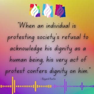 Bayard Rustin was an influential figure in creating progress for civil rights. As a gay Black man who received criticism for his sexuality, he worked behind the scenes with renowned civil rights leaders, contributing instrumentally to the movement from the 1940s to 1960s. In the 80s, he became an outspoken advocate for gay rights, and his voice was an important part of the gay liberation movement. On November 20, 2013, President Barack Obama posthumously awarded Rustin the Presidential Medal of 