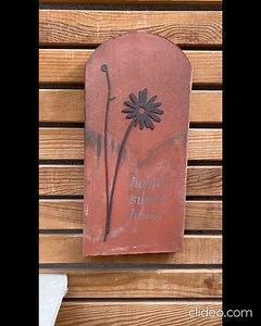 Old Roof Tile With Saying and Flowers - Etsy
