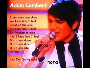 Adam Lambert - Feeling Good with LYRICS