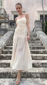 rehearsal dinner-ready with our Kalene 3D Rosette Dress 🥂 shop her for your bridal events (and beyond) here: lulus.visitlink.me/7b8sW3 🤍 #lovelulus | Lulus