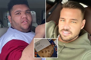Katie Price's son Harvey tells Carl Woods not to 'f***ing touch' his beloved carrot cake