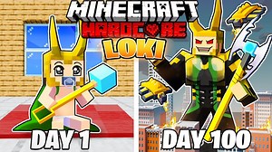 I Survived 100 DAYS as LOKI in HARDCORE Minecraft! As Loki, I get to explore ASGARD as well as cause chaos across the MINECRAFT WORLD, fight various MARVEL SUPERHEROES and much more! #minecraft #minecraftmemes #minecraftbuilds #gaming | Maizen