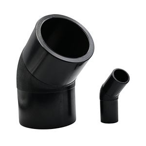 [Hot Item] HDPE Material Electric Melting PE Elbow 45 Degree Butt Fusion Elbow