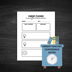 Parent-teacher Conference Form | Printable Notes Template (PDF Download 8.5x11in) - Etsy Australia