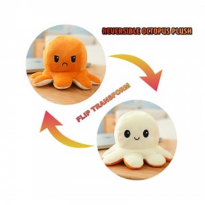 [Hot Item] Wholesale Customized Cute Flip Octopus Doll Stuffed Soft Reversible Octopus