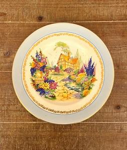 CLARICE CLIFF Newport Pottery Plate | 1920-30s | Made in England | Collectible | Art Deco Ceramic Plate - Etsy