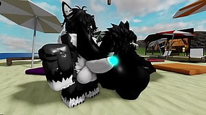 Having hard sex at the beach with the SCP-1471 &lpar;mal0&rpar; in Roblox&excl;