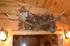Decorations in the Cabin after the Elk Viewing Sleigh Ride - Thunder Bay Resort, Hillman, MI