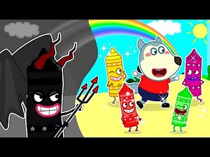 Wolf Family🌞 No No Don't Feel Jealous - Wolfoo Learn Colors for Kids With Magic Crayon | Wolfoo Reup