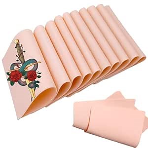 Tattoo Fake Practice Skin - Beoncall Tattoo Practice Skin 10Pcs Blank Tattoo Skin Practice 7.4×5.6in Fake Skin Tattoo Skin for Tattoo Beginners and Artists Tattoo Supplies Tattoo Kit