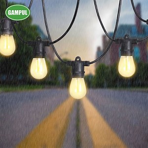 [Hot Item] 14.6m S14 Bulbs Solar LED String Lights for Christmas Decoration