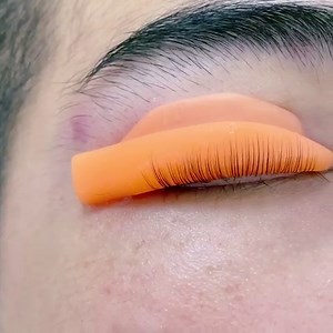 Lash Lift Pads, Eyelash Lift Pad, 5 Sizes Perm Rods, DIY Lash Lifting at Home, Softer Perming Curler Rollers Fit Eyes & Glue Balm Very Well Reusable Silicone Shields (Orange L Curl-Lift up Rapidly)