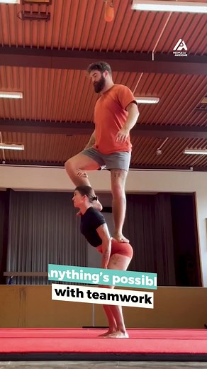 Teamwork makes the dream work! #Balancing #Balance #Partner #Trust #Strength #Height | People Are Awesome