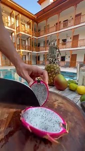 Poolside snacks with freshly sliced fruit platter by Burak Tuğcu using his Cavemanstyle Black Serbian Knife. . #fruitslicing #asmr #fruitplatter | Thecavemanstyle