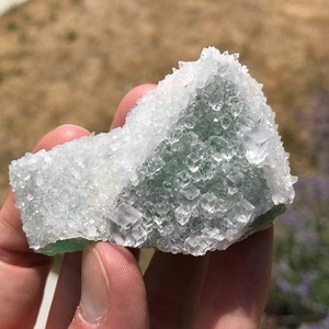 •💚Colorless Fluorite & Quartz over Fluorite💚• ~ Pratclaux, Langeac, Haute-Loire, France • ~ Available / DM or Email: dusted77@gmail.com for Inquiries • ~ Video Credit : @dusted77 • | Dust77 ~ CEK