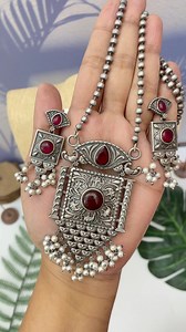 24K views · 423 reactions | Brass Made Silver Polished Antique Silver Color With Monalisa Stone Work Necklae e Set. PRICE: 900 TAKA | HUTUM CRAFT | Facebook