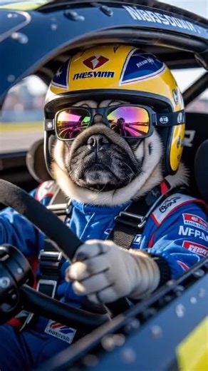 Pugsly racing at Daytona was incredible #Pugsly #nascar #racing | Pug.com