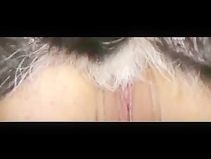 Black and white dog smashing her pussy Deep