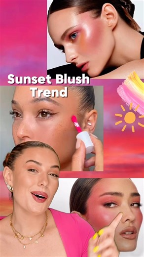 75K views · 130 reactions | Summer trend: Sunset Blush☀️李 If you’re a blush addict - you need to try this. Loved this @alissajanay  Comment SHOP for a dm with all the products I used in this video! #makeup #beauty #blush #viralreels https://liketk.it/4J6Lv | Victoria Lyn | Facebook