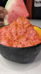 #ShavedWatermelon is the new fun way to eat watermelon! All you need to do is cut some watermelon wedges and leave them in the freezer overnight, then use a microplane to shave down the wedge! We topped it off with Tajin and hot honey to give it a kick 🔥 Keep an eye out for our watermelon savings tomorrow, 8/3! | ShopRite