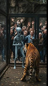 “Alien in the Tiger Cage – The Zoo’s Most Terrifying Moment!”