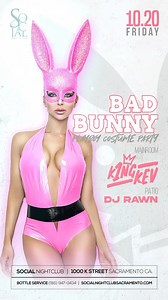 It’s time for our Annual BAD BUNNY🐰- Playboy Halloween Costume Party this Friday, Oct 20th inside @socialnightclub! All ladies are encouraged to dress up in their favorite Playboy Bunny outfits 👯‍♀️! Complimentary Playboy Bunny ears will be distributed to the 1st 100 guests! Sounds provided by Resident Dj KING KEV 👑 @k1ngkevofficial_ in the main room & @rawnieyk on our rooftop patio! 🔊🎶🎧 Doors open at 10pm 🚪 21 only (must have valid id 🪪 or passport) *If not in theme, then dresscode appl