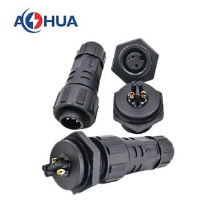 [Hot Item] Aohua M16 Round Socket Panel Mount Bulkhead 2 Pin Waterproof Connector IP67