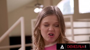 DEVILS FILM - Horny 18yo Coco Lovelock Squirts During Hot Sex With Stepbrother