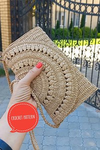 Raffia Clutch Bag PATTERN Crochet Raffia Bag Straw Wristlet Clutch Instant PDF Digital Download Crochet Bag Pattern Handmade Raffia - Etsy