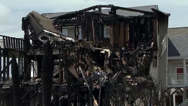 Ocean Isle Beach residents in disbelief over destruction caused by fire during hurricane