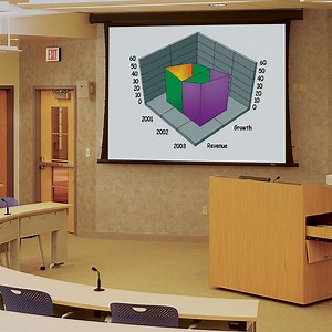 Premium Acoustically Transparent Motorized Screen with Aluminum Casing
