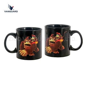 [Hot Item] Promotional 20oz Hot Change Color Mug Pattern Mug Sublimation Black Ceramic Color Change Mug